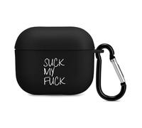Suck My Fuk Compatible with Airpods 3 Case TPU Scratch-Resistant Drop-Proof Protective Cover with Keychain