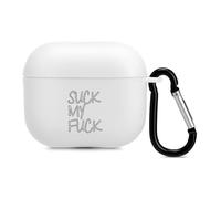 Suck My Fuk Compatible with Airpods 3 Case TPU Scratch-Resistant Drop-Proof Protective Cover with Keychain
