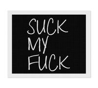 Suck My Fuk Diamond DIY Painting Kits Horizontal Round Full Drill Digital Art Craft for Home Office Wall Decor 16"x20"