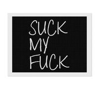 Suck My Fuk Diamond DIY Painting Kits Horizontal Round Full Drill Digital Art Craft for Home Office Wall Decor 12"x16"