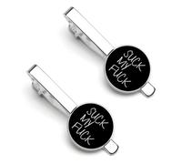 Suck My Fuk Tie Clips for Men 1 Pair Lightweight Tie Bars for Ties Shirts Collars Gifts