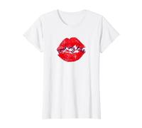Suck My Kiss - Red Lips Kiss Mouth Print 90s Party T-Shirt