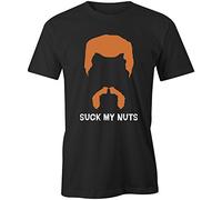 Suck My Nuts Ginger Mens T-Shirt Walking Dead Abraham Glenn Funny Gift Present, Black, M