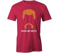 Suck My Nuts Ginger Mens T-Shirt Walking Dead Abraham Glenn Funny Gift Present, Red, M