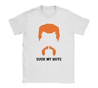 Suck My Nuts Mens T-Shirt X-Large White Walking Dead Cool Fan Abraham TV Show