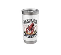 Suck The Head Squeeze The Tail Crawfish Boil Stainless Steel Insulated Tumbler