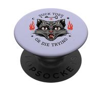 Suck Toes Or Die Trying Funny Foot Fetish Lovers Cat Head PopSockets Adhesive PopGrip