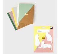 Suck UK 3-Piece Cat Wall Hooks & 3-Piece Cat Notebook Set, Multi