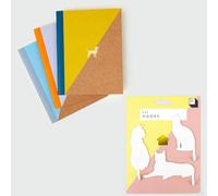 Suck UK Cat Wall Hooks & Dog Pocket Notebooks Set - Home & Stationery Bundle Suck UK Multicolor