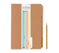 Suck UK | A4 Notebook With Tabs | Revision Planner Notebook With Dividers | School Supplies & Office Accessories | To Do List Notebook or Weekly Planner | Pack of 4 Lined Paper Note Pads | Kraft