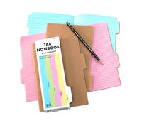 Suck UK | A5 Notebook With Dividers | Exercise Book With Annotation Tabs | Study Essentials Set Of 4 Notepads A5 | Study Notebook & Revision Stationary | Organiser & School Notebooks | Kraft