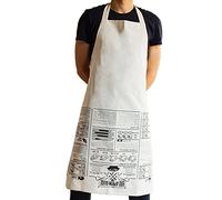 Suck UK Apron Cooking Guide - Full Length and 100% Unbleached Cotton Canvas