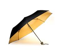 Suck UK - Black And Gold Windproof Umbrella | Travel Umbrella | Lightweight Compact Umbrellas | Folding Umbrellas | Manual Telescope Brolley | Strong Brolley | Outdoor Essentials