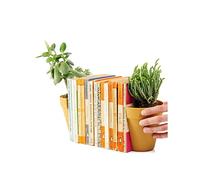 Suck UK Bookends | Plant Pot Book Ends | Book Ends For Shelves Quirky | Decorative Kitchen Bookends | Novelty Plant Pot Holder | Home Library Accessories | Funny Indoor Flower Pot Gift | Set of 2