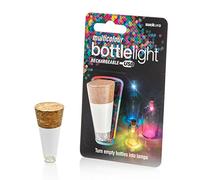 Suck UK Bottle Light Single USB Bottle Lights with Cork Multi Colour Bottle Lamp Kit & Rechargeable Light Battery Operated Lights for Bottles and Jars LED Light Table Decorations Centrepiece