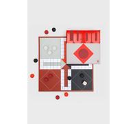 Suck UK BOXO Ludo Board Game - Folding Board Game with Wooden Pieces Suck UK Multicolor