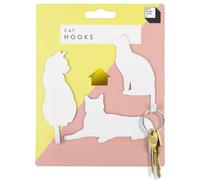 Suck UK Cat Hooks | Cat Keyholders | Novelty Gift for Pet Lovers | Decorative Metal Hangers for Keys Leashes Towels Pet Collars & Small Items | Multi Use Home Decor & Wall Hook Key Holder Organizer
