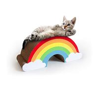 Suck UK - Cat Scratching Rainbow | Cardboard Cat Scratcher | Scratch Post | Kitten Toys | Cats Activity Accessories | Kitten Scratching Mat | Novelty Kittens Scratch Board