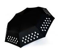 Suck UK Colour Changing Umbrella | Rainbow Umbrella | Compact Umbrellas for Adults | Umbrellas for Women | Soft Grip Handle | Rainbow Raindrops | Folding & Windproof Strong | 100 CM Diameter | Black