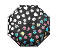 Suck UK | Colour Changing Umbrella | Weather Pattern Rainbow Umbrella Kids Girls Umbrellas | Compact Umbrellas Windproof Strong & Folding | Cool Childrens | Travel