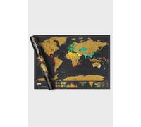 Suck UK Deluxe Scratch World Map Travel Log Poster - Black & Gold Suck UK Black