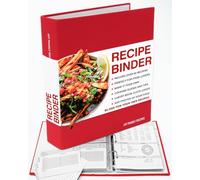 Suck UK - My Family Recipe Binder | Recipe Book Ring Binder Holder | Foodie Kitchen Tools & Gadgets | Hardback Recipes Book for Own Recipes | Create Your own Journal Folder | Baking Gifts