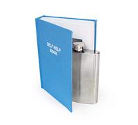 Suck UK | Hip Flask | Secret Flask in Book | Hip Flasks for Men & Groomsmen Gifts | Secret Alcohol Containers to Smuggle Your Booze & Festival Drinks Smuggler | Alcohol Gifts for Men