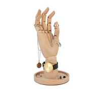 Suck UK Jewellery Stand | Wooden Jewellery Organiser | Hand Shaped Ring Holder | Necklace Stand | Trinket Dish | Watch Holder | Bedroom Accessories | Earring Storage | Home Decor Gifts | Women Gift