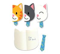 Suck UK | Lined Notebook | Cat Small Notebook | Cat Stationery | Party Bag Fillers for Kids | To Do List Notebook & Stationary Supplies | Mini Notebook | Cartoon Cat Office Accessories | Set of 3