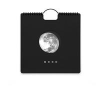 Suck UK Lunar Flip Calendar | Perpetual Moon Phase Calendar | Desk Decor for Astronomy Lovers | 30-Day Moon Cycle Tracker | Celestial Phase Display | Hardback Cover Gifts