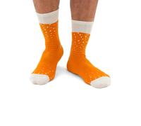 Suck UK Men's Ale Beer Socks in Realistic Beer Can Gift Pack in Orange Suck UK Orange One Size