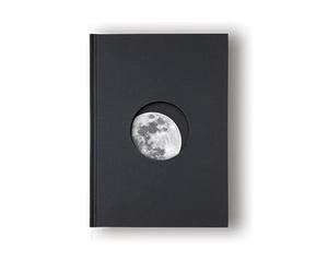 Suck UK Moon Notebook | A6 Notebooks | Hardback Journal | Pocket Notebook | Journals for Women | Recycled Paper | Blank Notebook | Moon Cut Out Cover | Grid Lined Pages Notepad | Space Themed
