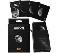 Suck UK Moon Playing Cards | Apollo Astronaut NASA Theme | Unique Moon Phase Deck | Casino Grade Linen Finish | Space Themed Poker Cards | Luxury Deck for Collectors | Moon Gifts for Men & Women