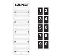 Suck UK Mugshot Height Chart | Mug Shots Board | Height Chart For Kids | Mugshot Props | Funny Kids Wall Charts | Mug Shots Charts For Adults | Party Props | Double Sided Poster With 10 Number Cards