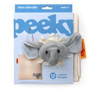Suck UK Peeky Elephant Tote Bag | Natural Cotton Canvas Shopper with Plush Elephant Head | Quirky Novelty Tote for Shopping Books & Everyday Essentials