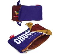 Suck UK Plush Chocolate Zip Pouch | Pencil Case | Makeup Bag | Back to School Supplies | Stationery Pouch Cosmetic Organizer | Gold Zipper | Cute Accessories | Novelty Gifts for Chocolate Lovers