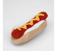 Suck UK Plush Hot Dog Zip Pouch | Hot Dog Shaped Pencil Case | Makeup Bag | Back to School Supplies | Stationery | Cute Accessories | Cosmetic Organizer | Gold Zipper | Novelty Gift for Food Lovers
