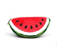 Suck UK Plush Watermelon Zip Pouch | Pencil Case | Makeup Bag | Back to School Supplies | Stationery Pouch Cosmetic Organizer | Gold Zipper | Cute Accessories | Novelty Gifts for Fruit Lovers