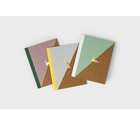 Suck UK Pocket Notebook 3 Set | Lined | Grid | Dot Grid Format | Recycled Paper & Kraft Binding Cover | Compact On-the-Go Notes for School, Office & Travel Use | Animal Cat Lovers Gift | 68 Pages Each