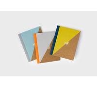Suck UK Pocket Notebook 3 Set | Lined | Grid | Dot Grid Format | Recycled Paper & Kraft Binding Cover | Compact On-the-Go Notes for School, Office & Travel Use | Animal Dog Lovers Gift | 68 Pages Each