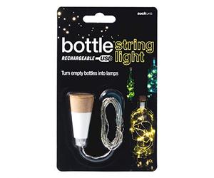 Suck UK Rechargeable Cork LED Bottle Lights | USB String Lights for Wine Bottles, Whiskey & Jars | Set Mood Lighting & Home Decor | Recycle Empty Bottles to Party Lights Novelty Gift for Light Lovers