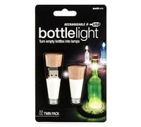 Suck UK | Bottle Lights | USB Bottle Lights with Cork | Rechargeable Lamp Kit & Battery Operated Light for Bottles and Jars | LED Light Table Decorations Centrepiece | 2 Pack