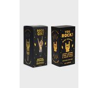 Suck UK Rock On Bottle Stopper & You Rock Desk Accessory Set in Gold Suck UK Gold