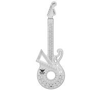 Suck UK Rockstar Ruler | 15 cm Ruler, Protractor & 60° Set Square | Geometry Set | Clear Shatterproof Ruler | Math Set | Clear Plastic Ruler | Music Stationery Ruler Set