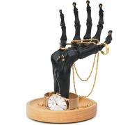 Suck UK Skeleton Hand Jewelry Holder | Gothic Home Decor | Gothic Gifts For Women | Ring Holder | Earrings | Goth Necklace | Bedroom Accessories | Halloween Trinket Dish | Novelty Gift - Black