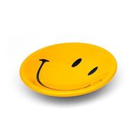 Suck UK Smiley Coin Tray | Wobbly Catch-All Trinket Dish | Desktop Organizer for Keys Coins & Jewelry | Cheerful Yellow Fidget Desk Accessory | Playful Home Decor | 6" Entryway Bowl