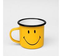 Suck Uk Smiley Enamel Mug 350Ml - Yellow/black
