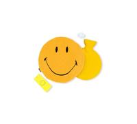 Suck UK Smiley Hot Water Bottle With Cosy Cover | Rubber Heat Pack | Hot Water Bottle For Adults | Yellow Smiley | Back Pain Relief & Relaxation | Bed Warmer | Soft Fleece Cover | Winter Wellness Gift