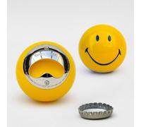 Suck Uk Stainless Steel Smiley Bottle Opener - Yellow