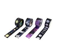 Suck UK | Washi Tape | Space Themed Washi Tape Sets Of 4 | Wide Paper Tapes Space Gifts | Aesthetic Stationary Supplies & Scrapbook Accessories | Japanese Stationery & Tapes For Scrapbooking